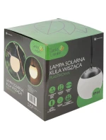 SOLÁRNÍ LAMPA PLASTOVÁ KOULE ZÁVĚSNÁ 20CM