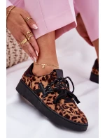 Nízké Sportovní Boty Dámské S Pantherem Hnědé Zelevelis