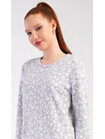 Dámské domácí šaty s dlouhým rukávem Flowers Dámské domácí šaty s dlouhým rukávem Flowers