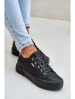 Dámské tenisky na platformě zateplené Big Star OO274A465 Černé