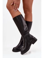 Kožené dámské kozačky vyhřívané Maciejka A7164-01 Černé Kožené dámské kozačky vyhřívané Maciejka A7164-01 Černé