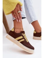 Dámské tenisky na platformě čokoládové Giselia