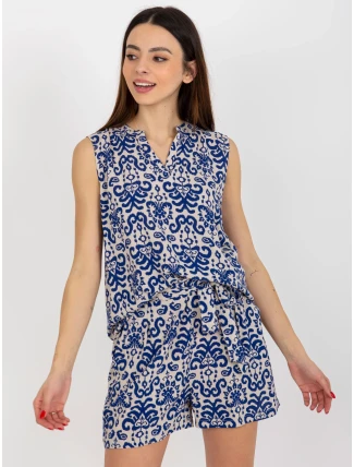 Dámská halenka D73771R11115A tmavě modrá - FPrice Dámská halenka D73771R11115A tmavě modrá - FPrice