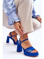 Dámské semišové sandály na platformě modré Verda Dámské semišové sandály na platformě modré Verda