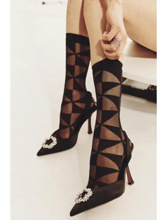 TENKÉ PONOŽKY - VZOR PANTOFLE