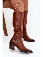 Kozačky na podpatku  model 221523 Step in style