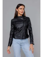 Černá bunda ramoneska se stojáčkem (HM23) Černá bunda ramoneska se stojáčkem (HM23)