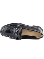 Dámské kožené klasické černé polobotky Vinceza 86429