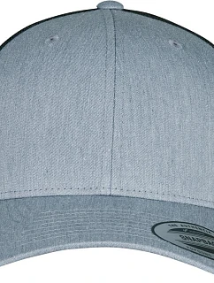 Flexfit 6606/6606T 6 panelová vintage kšiltovka "Trucker" 55.6606 heather grey/black