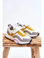 Dětská sportovní obuv se suchým zipem Big Star JJ374257 Bílá a žlutá Dětská sportovní obuv se suchým zipem Big Star JJ374257 Bílá a žlutá