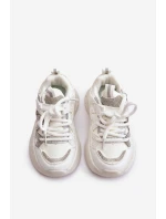 Dětské tenisky se zirkony bílé Rianalla