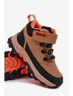 Dětské zimní boty na suchý zip Big Star SS374012 Hnědé Dětské zimní boty na suchý zip Big Star SS374012 Hnědé