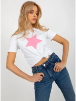 Tričko RV TS 8626.00 bílá a růžová Tričko RV TS 8626.00 bílá a růžová