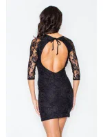 Šaty Nadia (otevřená záda) M076 Černá - Figl Šaty Nadia (otevřená záda) M076 Černá - Figl