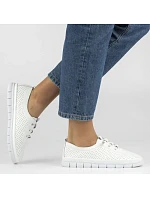 Dámské kožené ažurové polobotky Filippo DP7671