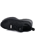 Dámské tenisky se síťovinou a zirkony černé Goe TT2N4041