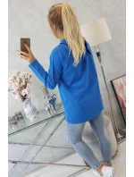 Chrpová tunika s kapucí Oversize na zip Chrpová tunika s kapucí Oversize na zip