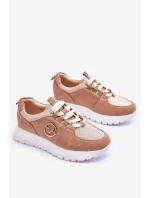 Dámská sportovní obuv na platformě Béžove Aisha Dámská sportovní obuv na platformě Béžove Aisha