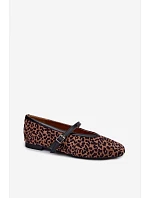 Baleríny s páskem imitace semiše leopard Camoria Baleríny s páskem imitace semiše leopard Camoria