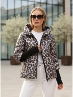 Dámská přechodná bunda v leopardí růžové barvě FashionStreet TY5550