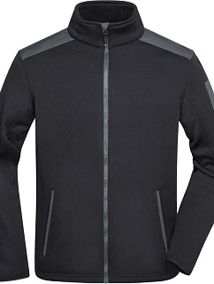 Daiber JN 591 Pánská pletená fleecová bunda 02.0591 black/carbon