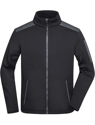 Daiber JN 591 Pánská pletená fleecová bunda 02.0591 black/carbon