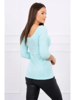 Halenka s kulatým výstřihem mint