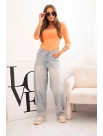 Tričko kulatý výstřih oranžová