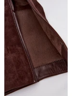 Zateplené dámské kozačky s přezkami čokoládové Umbria