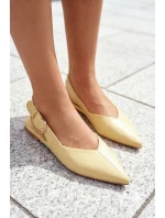 Dámské lakované baleríny s přezkou Rinalle – žluté