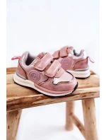 Dětská sportovní obuv na suchý zip Memory Foam System Big Star KK374180 růžove