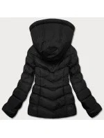 Černá krátká dámská péřová zimní bunda (5m726-392) Černá krátká dámská péřová zimní bunda (5m726-392)