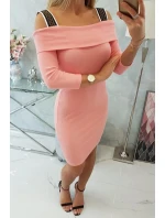 Meruňkové šaty se širokými ramínky Meruňkové šaty se širokými ramínky