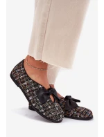 Kožené Baletky S Mašlí Laura Messi 2921 Černé Kožené Baletky S Mašlí Laura Messi 2921 Černé