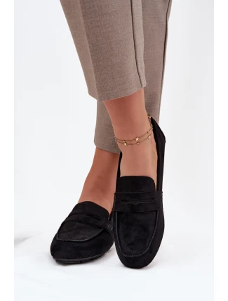 Loafersy Mokasyny Dámské Ploché Černé Soreline