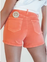 Dámské džínové šortky GLAMWEAR oranžové FashionStreet SY0358 Dámské džínové šortky GLAMWEAR oranžové FashionStreet SY0358