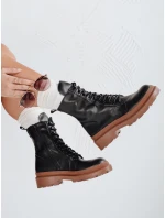 Dámské vázané boty HARDSTEP černé FashionStreet ZY0531 Dámské vázané boty HARDSTEP černé FashionStreet ZY0531