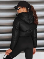 Dámská krátká zimní bunda s kapucí černá FashionStreet TY5416