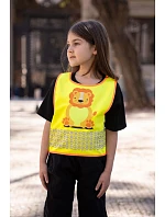Korntex FUN Dětská bezpečnostní vesta 76.FUNY hi vis yellow/lion Korntex FUN Dětská bezpečnostní vesta 76.FUNY hi vis yellow/lion