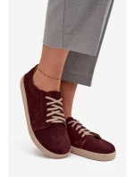 Barefoot typ tenisky z přírodního semiše Zazoo 314 bordó