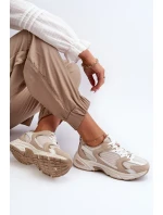 Béžové dámské tenisky sportovní boty Kildia