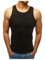 Pánské tílko bez potisku černé FashionStreet RX3495