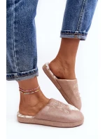 Růžové dámské lesklé pantofle Geraja Růžové dámské lesklé pantofle Geraja