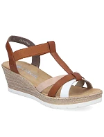 Hnědé dámské sandály na platformě Rieker 61995-81 Hnědé dámské sandály na platformě Rieker 61995-81