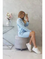 Šaty s kravatou modré Šaty s kravatou modré