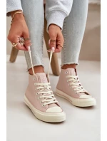 Dámské Tenisky Zateplené Z Eko Kůže Růžové Big Star OO274933 Dámské Tenisky Zateplené Z Eko Kůže Růžové Big Star OO274933