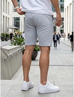Pánské teplákové kraťasy se šňůrkou, světle šedé, FashionStreet SX2621 Pánské teplákové kraťasy se šňůrkou, světle šedé, FashionStreet SX2621