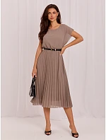 Dámské šaty DHJ SK 8839 1.23X hnědé - FPrice Dámské šaty DHJ SK 8839 1.23X hnědé - FPrice
