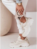 Dámské tenisky na silnější podrážce NEWMOVE beige FashionStreet ZY0589