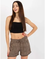 Dámské šortky D73770M61531KG hnědé - FPrice Dámské šortky D73770M61531KG hnědé - FPrice